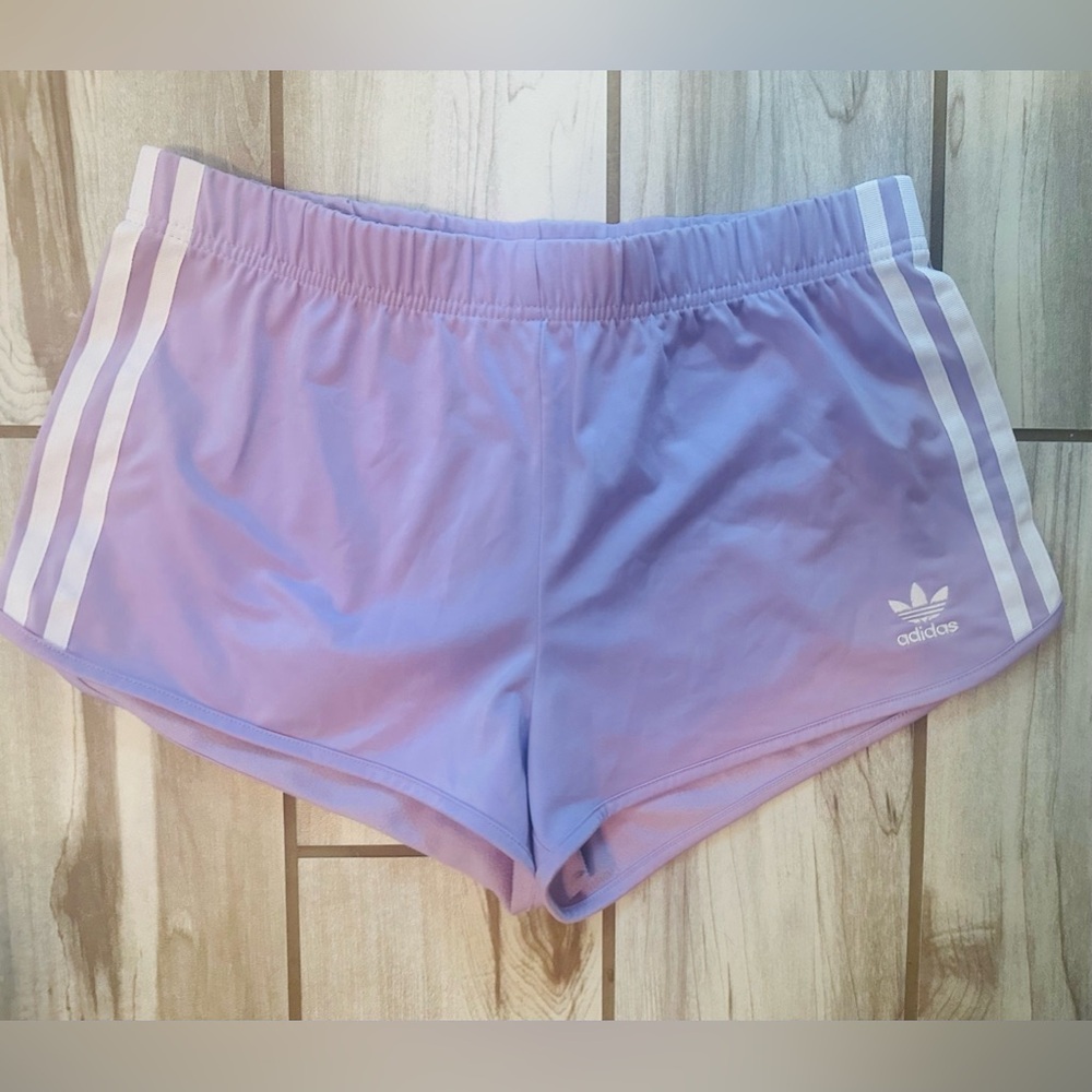 Adidas, Lilac, Three Stripes Shorts, Small